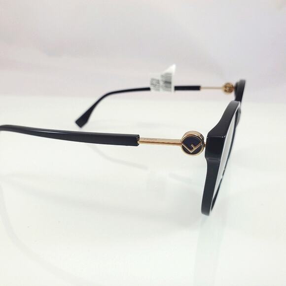 NWT$325 FENDI FF Black Grey Shaded Round 0412/S 203274 (807 9O) 58mm Sunglasses main image 8